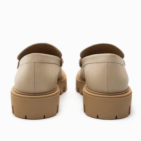 ASOS Cream Loafers with Gold Buckle - Picture 3 of 11